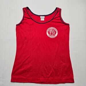 Vintage California Tank Top Womens Medium Red Mammoth Mountain Sleeveless Tee
